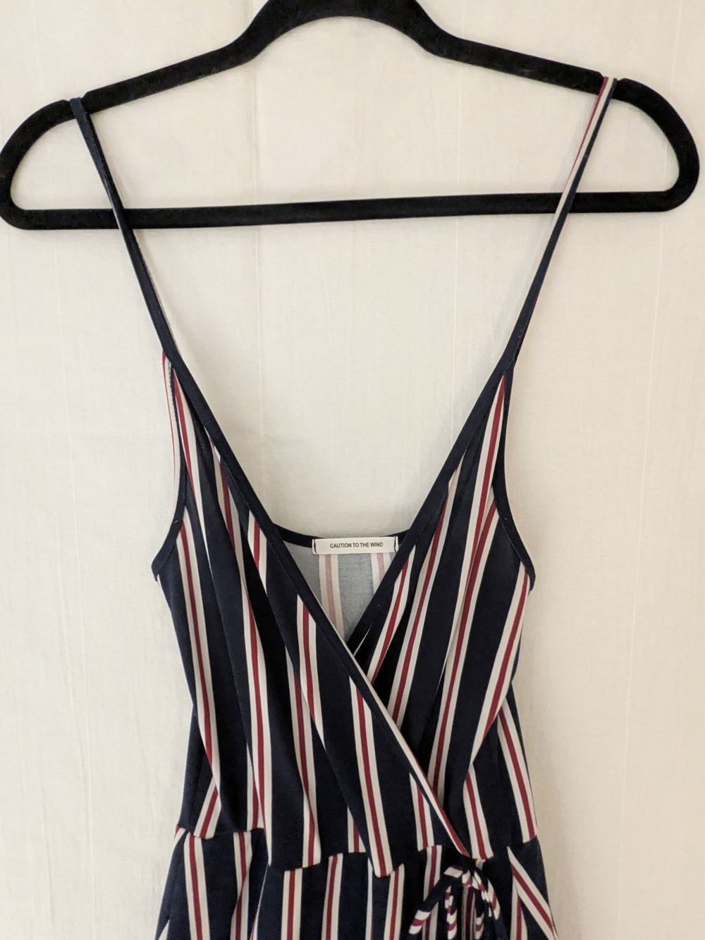 Caution To The Wind Striped Wrap High-Low Dress - Picture 6 of 11